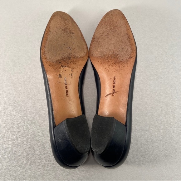 Salvatore Ferragamo Blue Leather Low Heel Pumps - Picture 8 of 8